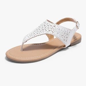 Dream Pairs White and Tan Sandals BNWOT